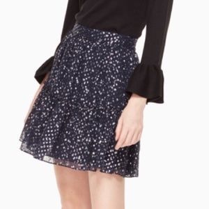 Kate Spade Night Sky Lurex Dot Metallic Skirt